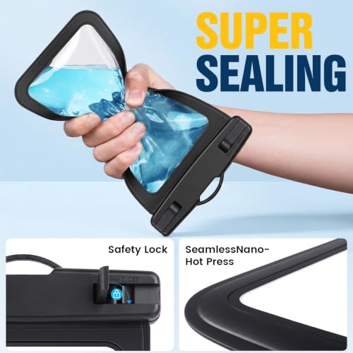 5 Pack Waterproof Phone Pouch, IP68 Waterproof Phone Case Up to 8.3" by PEORSEFI - Used condition - Image 7