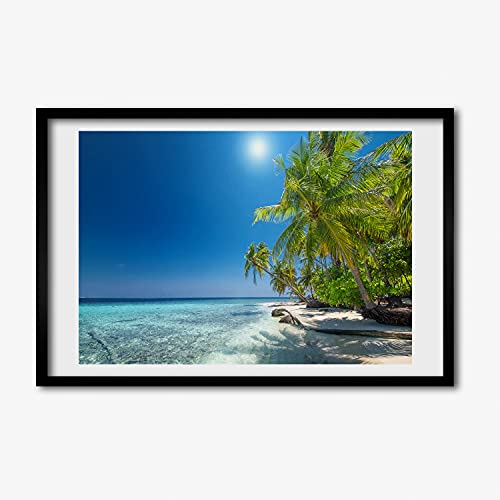 Affiche décorative 60x40 cm avec cadre photo en bois MDF et peinture moderne Tulup