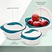 Pinnacle 3 Piece Thermo Dish Hot or Cold Casserole Serving Bowls with Lids Turquoise