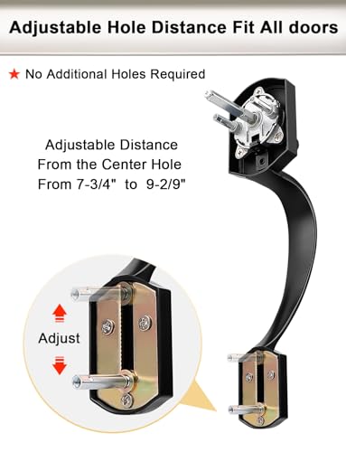 Image of Tinewa Camelot Trim Lower Half Entry Handleset and Deadbolt Set Matte Black, Upgated Entry Door Handle with Door Knob for Electronic Keypad, Black Front Door Lock Set