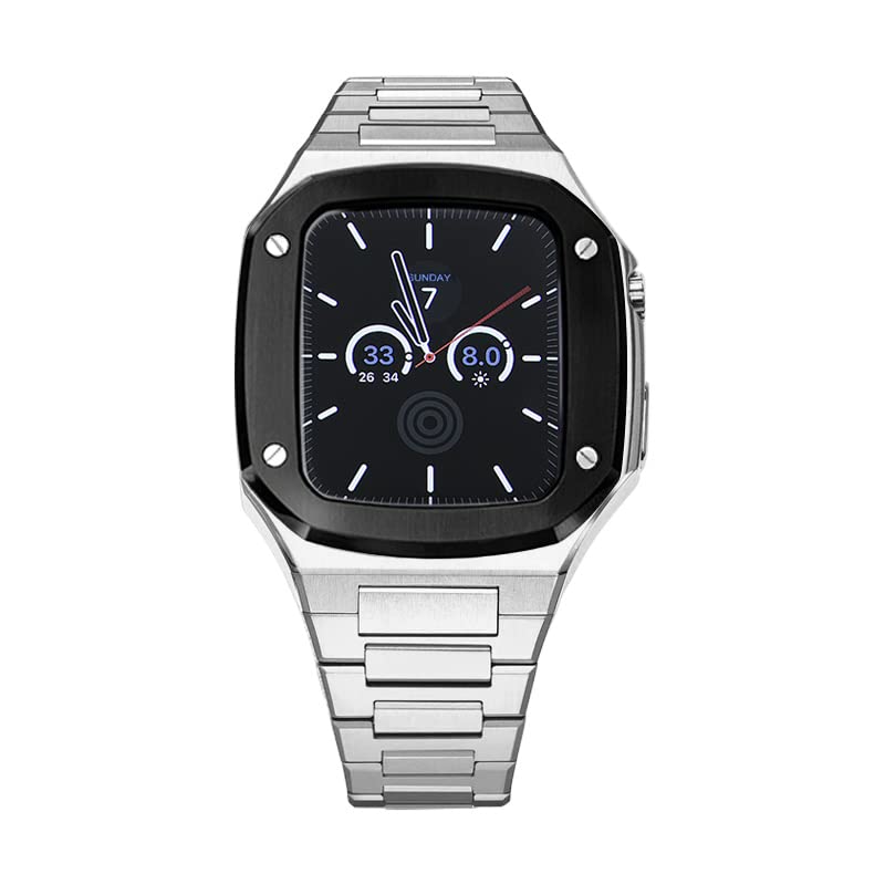 Metalowy pasek do zegarka ze stali nierdzewnej, do Apple Watch 3, 4, 5, 6, SE, 7, 8, 9, 41 mm, 44 mm, 45 mm, paski do zegarków, ulepszone akcesoria zastępcze (I, 41 mm), 41mm, Agat