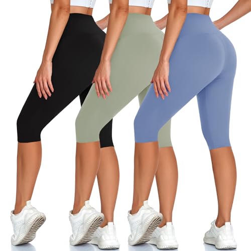 Hi Clasmix High-Waisted Capri Leggings (3-Pack)