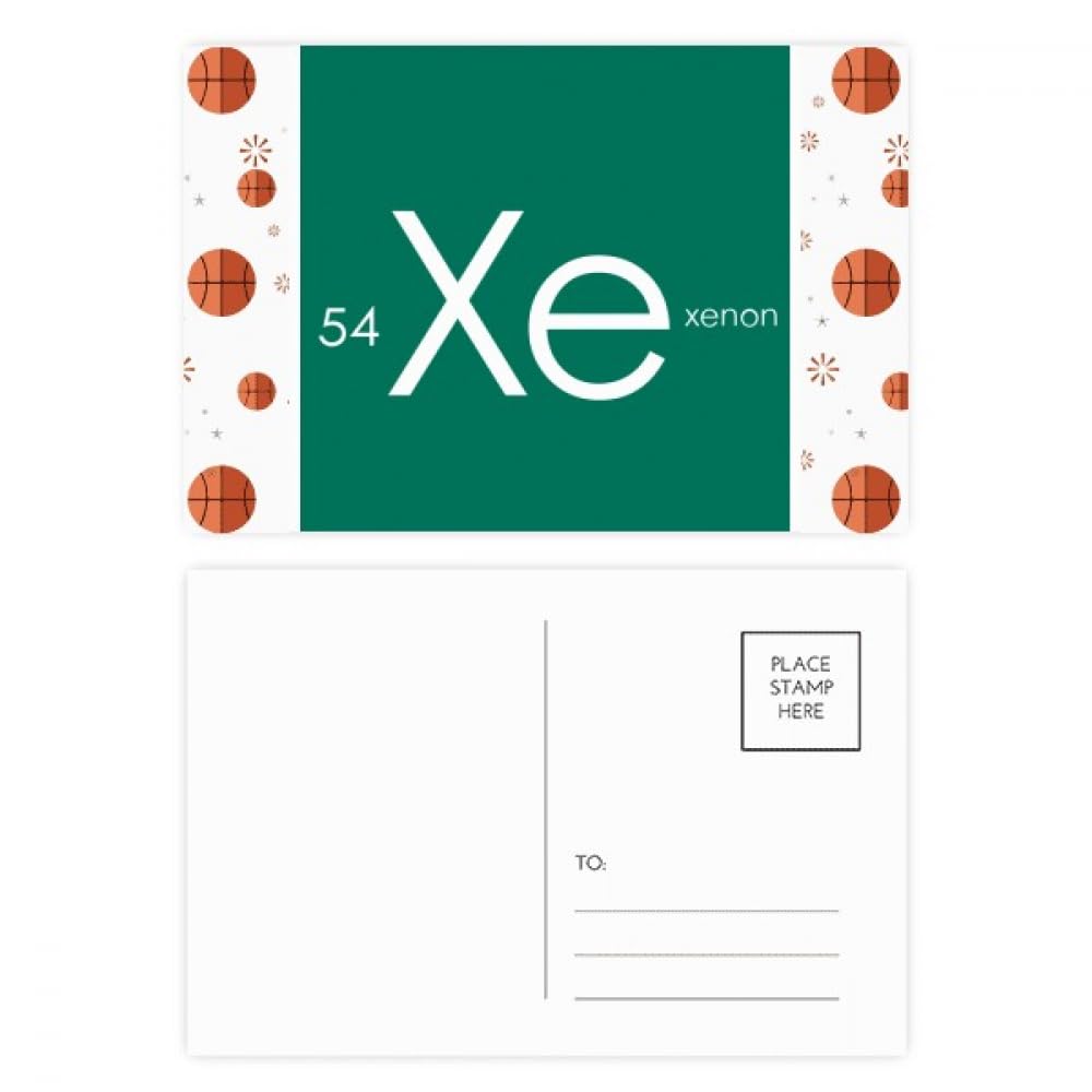 no/no Chestry Elements Period Table Rare Gas Xenon Xe Basketball Postcard Set Thanks Card Mailing Side 20pcs