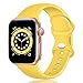 TopPerfekt Silikon-Armband kompatibel mit Apple Watch Armband 38 mm 40 mm 41 mm, Silikon-Ersatzarmband für iWatch Serie 7 6 5 4 3 2 1 SE (38mm/40mm/41mm-S/M, gelb)