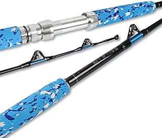 Fiblink Fishing Trolling Rod 1 Piece Saltwater Offshore Heavy Roller Rod Big Name Conventional Boat Camo Fishing Pole (6'6