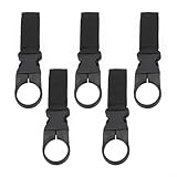 Yhenlovtt MOLLE Wasserflaschenhalter-Clip, Nylon-Kunststoff-Schnalle, Haken für Outdoor, Camping, Wandern, Radfahren, kompatibel mit 4,5 cm Gurtband, Schwarz, 4 Stück