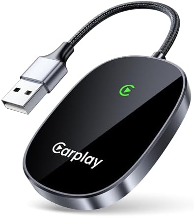 Vevavi Wireless CarPlay Adapter 2024 Upgraded, Converts Factory Wired CarPlay to Wireless, Plug and Play Car Play Wireless Adapter, Compatible with iPhone Multi-User Seamless Connection, Compact