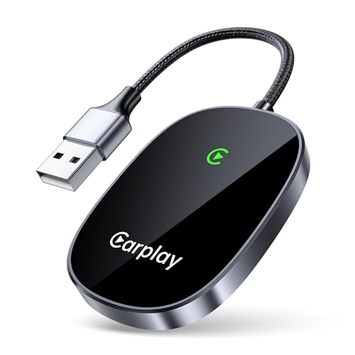 Vevavi Wireless CarPlay Adapter 2024 Upgraded, Converts Factory Wired CarPlay to Wireless, Plug and Play Car Play Wireless Adapter, Compatible with iPhone Multi-User Seamless Connection, Compact