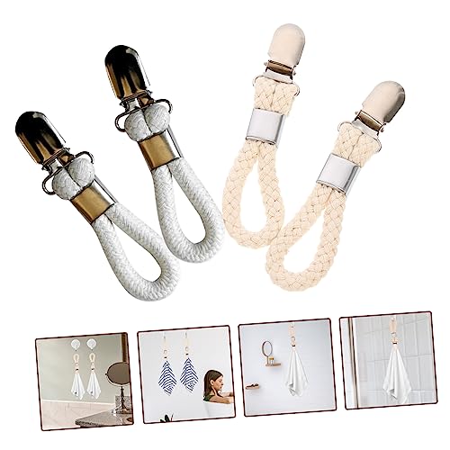 Clips de toalla con cuerda PRETYZOOM para sujetar paños de cocina y evitar caídas al suelo 5
