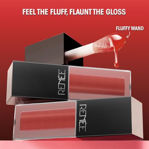 Image of RENEE Hot Sauce Plumping Lip Gloss - Cherry Chipotle, Ultra Glossy Finish, Lightweight & Nourishing, for Fuller Juicy Lips, Jojoba Oil, Sweet Almond Oil & Vitamin E Infused