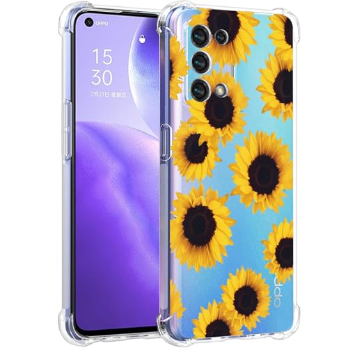 Coque Reno5 5G antichoc à coins renforcés et dos transparent souple