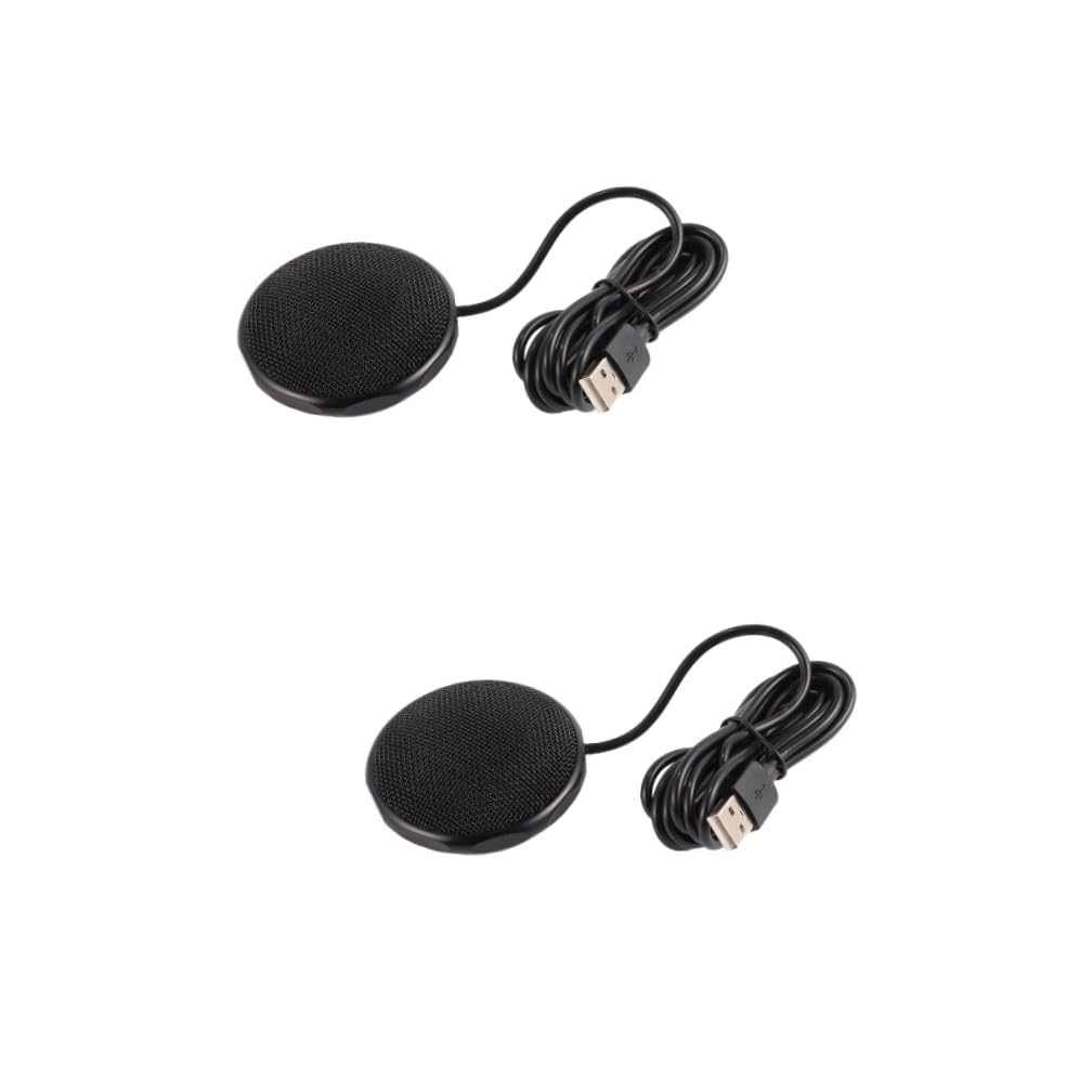 EXCEART 2piezas Micrófono USB Omnidireccional Grados para Conferencias De Video and Play para Ordenadores y Laptops para Reuniones Sala