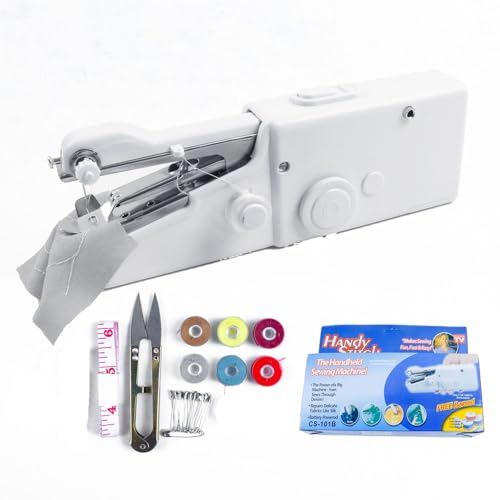 Spldsun Máquina de Coser de Mano, Máquina de Coser de ropa Casera DIY, Maquina de Coser Manual Portatil, Puede Satisfacer las Necesidades de los Principiantes