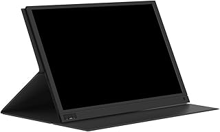 porfeet Portable Monitor 15.6-inch IPS Display Screen Extender Built-in Dual Speakers Laptop Screen Extender, Clear Images Universal Screen Extender Monitor for Laptop/Phone Black B 1