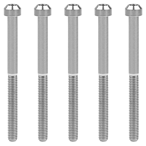 Image of Titanium Torx Square Head M6 x 10 15 20 25 30 35 40 45 50 60 65 70 80mm Screw Pack of 5 (Normal Titanium, M6x80mm)