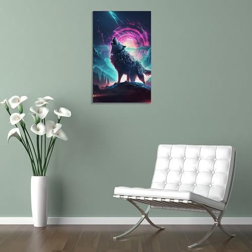 Décoration murale loup pour transformer un mur blanc vide - 5