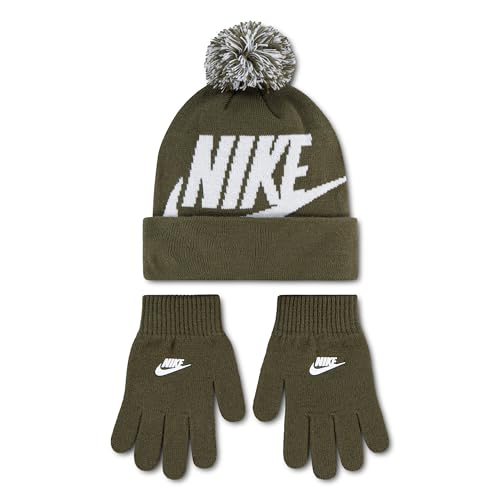 Image of Nike boys Sportswear Pom Beanie and Glove Set