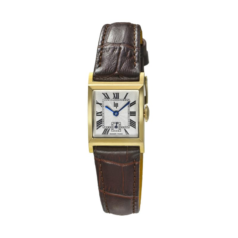 Lip Churchill C18 montre de luxe rétro finitions dorées et bracelet cuir véritable
