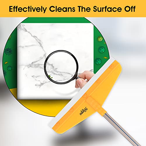 Image of Zureni Hippo Floor Cleaning Wiper with Long Handle & Wide Foam for Bathroom Tiles, Garage Concrete, Deck and Windows - (Random Color, Pack of 1)