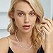 925 Sterling Silver Tennis Necklace| 3 Prong 5mm Round Cubic Zirconia Cut Faux Diamond Tennis Chain for Women and Men Bridal Wedding Jewelry 18 inches