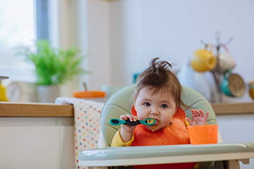 Tommee-Tippee-Smushee-First-Self-Feeding-Weaning-Spoons-Chunky-Handles-Reversible-Grips-Food-Easily-4m-Pack-of-2