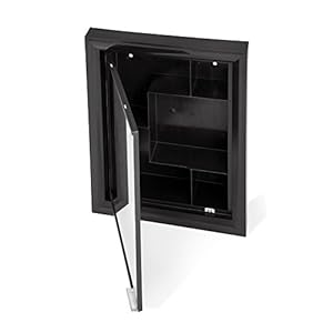 Nilkamal Gem Rich Look Bathroom Plastic Corner Cabinet with Mirror|Bathroom Mirrors |1 Door |Storage (Black) Nilkamal Gem Rich Look Bathroom Plastic Corner Cabinet with Mirror|Bathroom Mirrors |1 Door |Storage (Black)