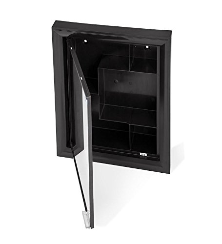 Nilkamal-Gem-Rich-Look-Bathroom-Plastic-Corner-Cabinet-with-MirrorBathroom-Mirrors-1-Door-Storage-Black Nilkamal Gem Rich Look Bathroom Plastic Corner Cabinet with Mirror|Bathroom Mirrors |1 Door |Storage (Black)