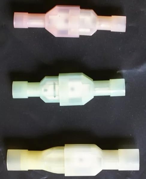 100 Pcs 12-10 AWG Nylon Quick DISCONNECTS Female Spade Connector Yellow .250