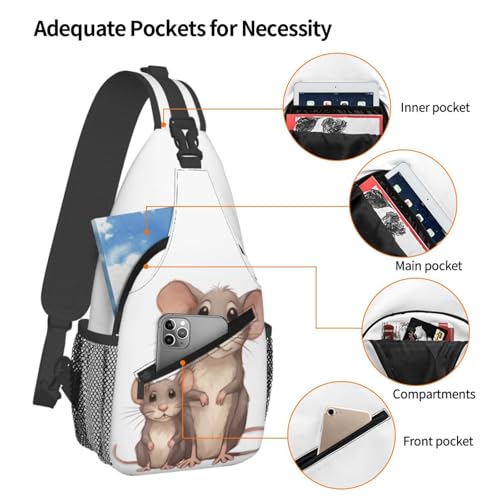 Mochila tipo Sling Crossbody para actividades al aire libre miniatura 3