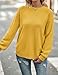 MEROKEETY Women's Fall Winter Sweaters Casual Loose Cozy Sweater Tops Pullover Jumper 2025 Fashion Outfits, Mustard, M