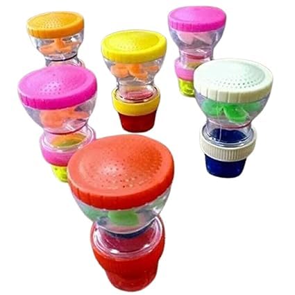 Kitchen and Bathroom Tap Shower Set of 6 Sprinkler Plastic Shower Head (Standard Size, Multicolour) Tap Water Filter-image-24