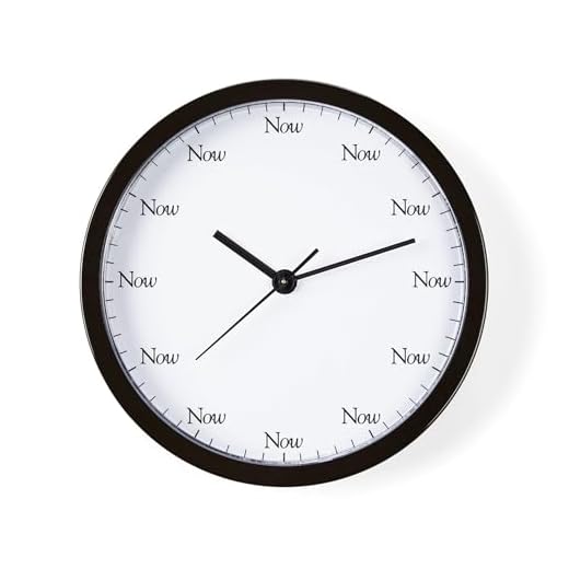 CafePress The Now Unique Decorative 10" Wall Clock