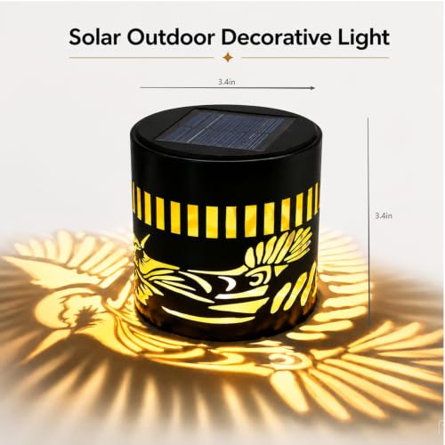 Hummingbird Solar Lantern Fence Lights Outdoor Wall Decor Mount on Post - image 8
