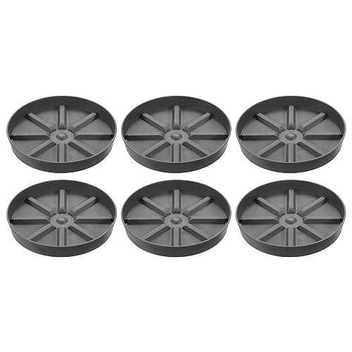 PATIKIL Plant Pot Saucers 7.5 Inch, 6 Pack Plastic Round Plant Pot Thicker Flower Drip Tray for Indoor Outdoor Gray