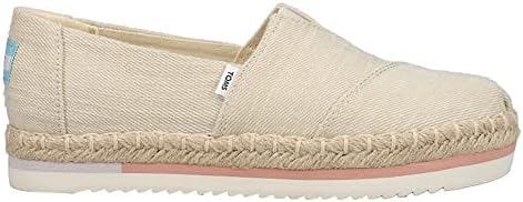 TOMS Women's Alpargata Platform Rope Loafer Flat, Natural Heavy Twill, 8 | Image 2