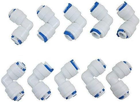 ZAOJIAO 1/4" Tee 3 Way Y Type Splitter Tube Quick Connect Push Fit Fittings for RO Water Reverse Osmosis System (Pack of 10)