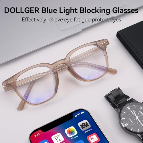Image of Dollger Square Blue Light Blocking Glasses Women Men Computer Eyeglasses Fashion Light Weight TR90 Blue Light Glasses