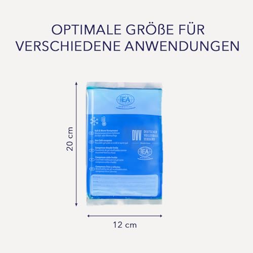 IEA Medical Kalt Warm Kompressen | 3er Set | 12x20 cm | Kühlpacks für Prellungen, Insektenstiche und anderen Verletzungen | wiederverwendbare Gel-Kühlkissen (3er Set Kompresse M)