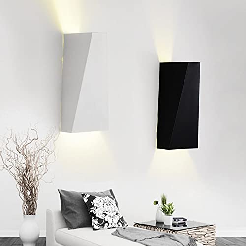 Lampe murale extérieure LED 6W 3000K IP65 blanche pour éclairage de jardin et entrée