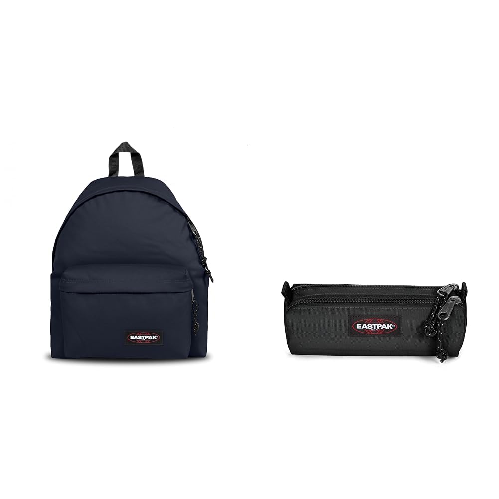 EASTPAK PADDED PAK'R Sac à Dos, 27 L - Ultra Marine (Bleu) & DOUBLE BENCHMARK Trousse, 27 L - Black (Noir)
