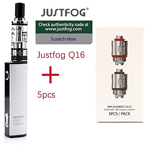 ✅100% AUTHENTIQUE✅ cigarette électronique justfog q16 kit complet (argent) + 5 résistances justfog 1.6ohm le produit ne contient pas de nicotine ni de tabac (Q16 KIT + 5 Résistances) - Image 6