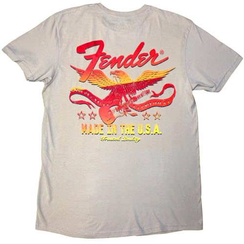 T-shirt Fender Made in The USA Rock Off noir en coton pour fan de musique
