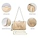 YAPAIOU Clutch Purses For Women Tassel Evening Clutch bag Crossbody & Shoulder Bag For Wedding Night out Party Champagne Gold