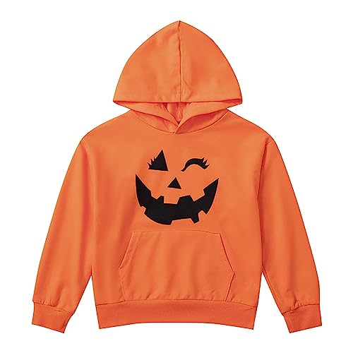 Toddler Boys & Girls 2023 Halloween Clothes Fall Casual Long Sleeve Ghostface Print Hooded Sweatshirt Hoodies For Girls