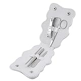 Ruilogod Cartoon chat motif motif manucure pick shoe tondeur ciseaux 5 en 1 blanc