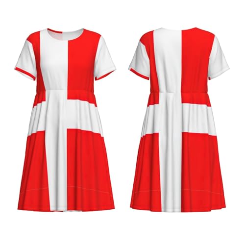 Robe d'été pour vacances et shopping imprimé Danemark