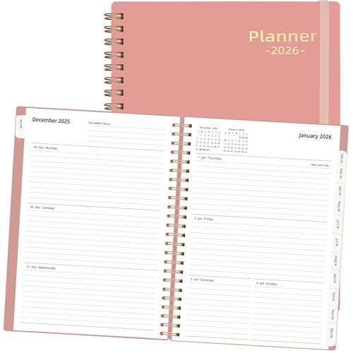 2026 Day Planner, Jan.2026-Dec.2026, 6.2" x 8.4", 2026 Planner Weekly