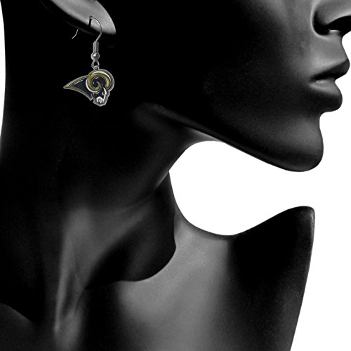 Image of NFL Siskiyou Sports Womens Los Angeles Rams Dangle Earrings One Size Team Color