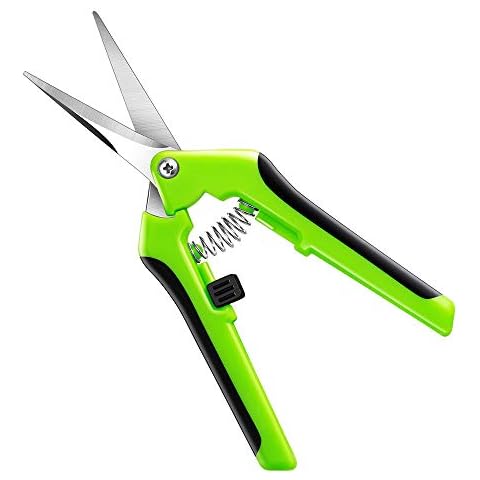 Hanlomele Gardening Hand Pruner Pruning Shear, Garden Clippers Trimming Scissors Curved with Sharp Stainless Steel Blades Make Precision Cutting. Cover