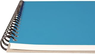 Seawhite - Cuaderno de bocetos clásico en espiral A4, papel de 140 g/m², tapa azul pacífico